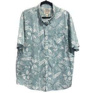 St John's Bay Tropical Print‎ Button Up Shirt Comfort Stretch Men's Size XXL